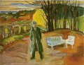 Autorretrato en el jardín ekely 1942 Edvard Munch